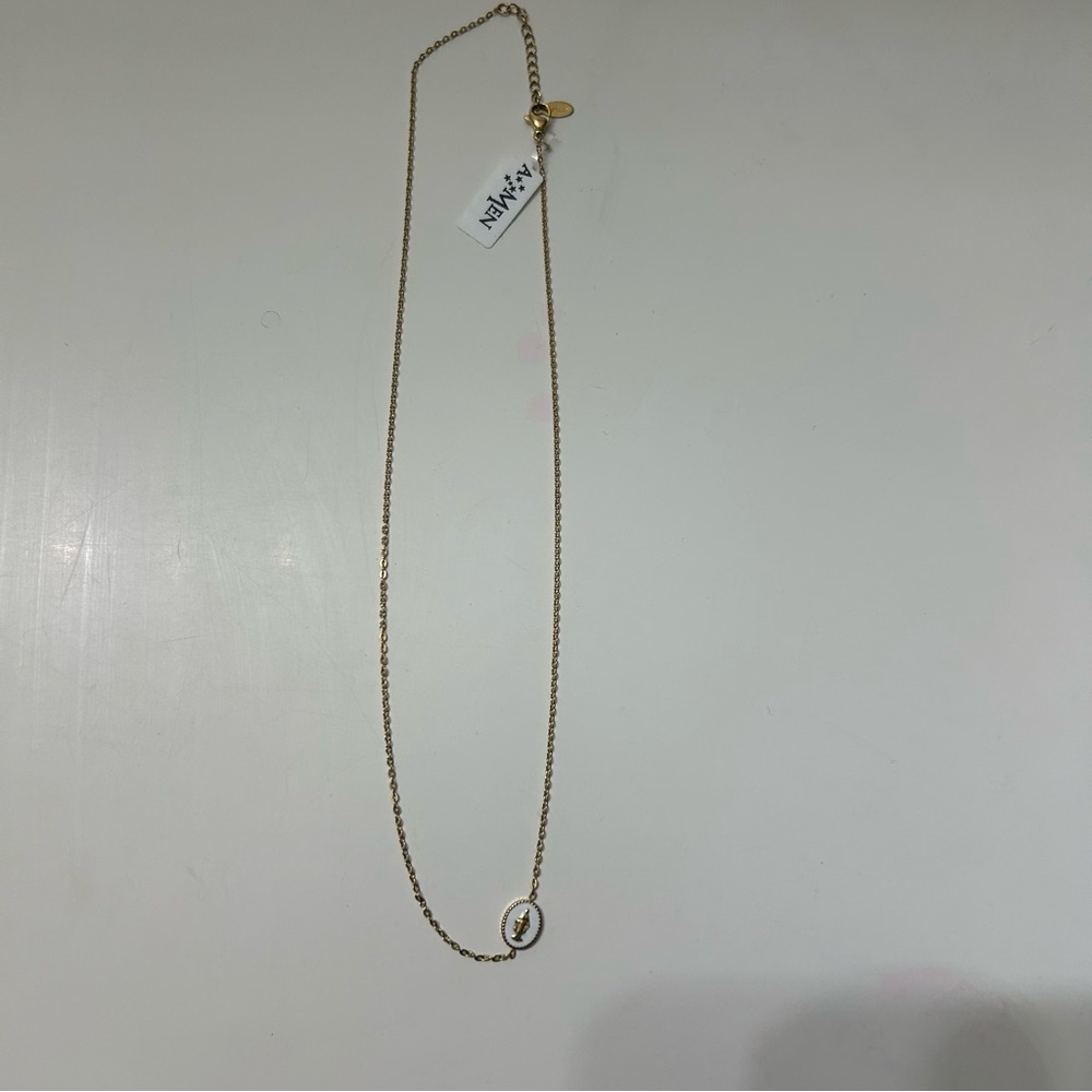 Amen brand stainless steel Italian religious figure necklace - Picture 2 of 5